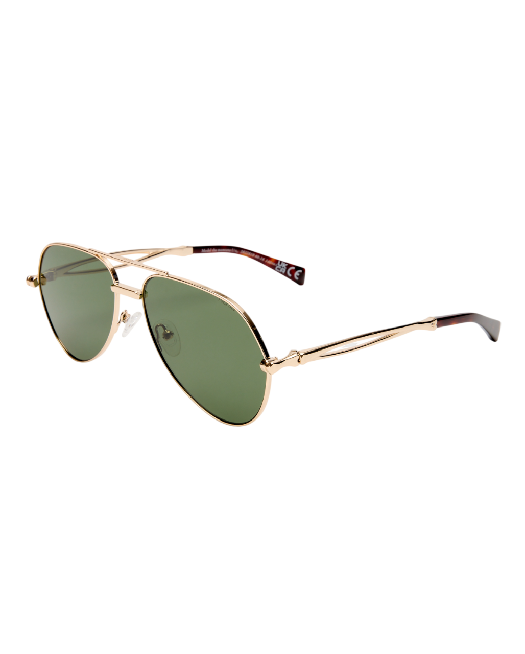 The Montana Sunglasses Gold Green Eyewear - Gold