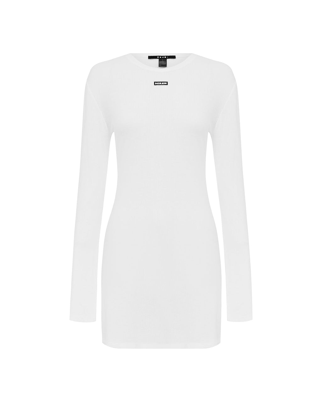 Womens Crawford Ls Mini Dress White Fitted Dresses - White