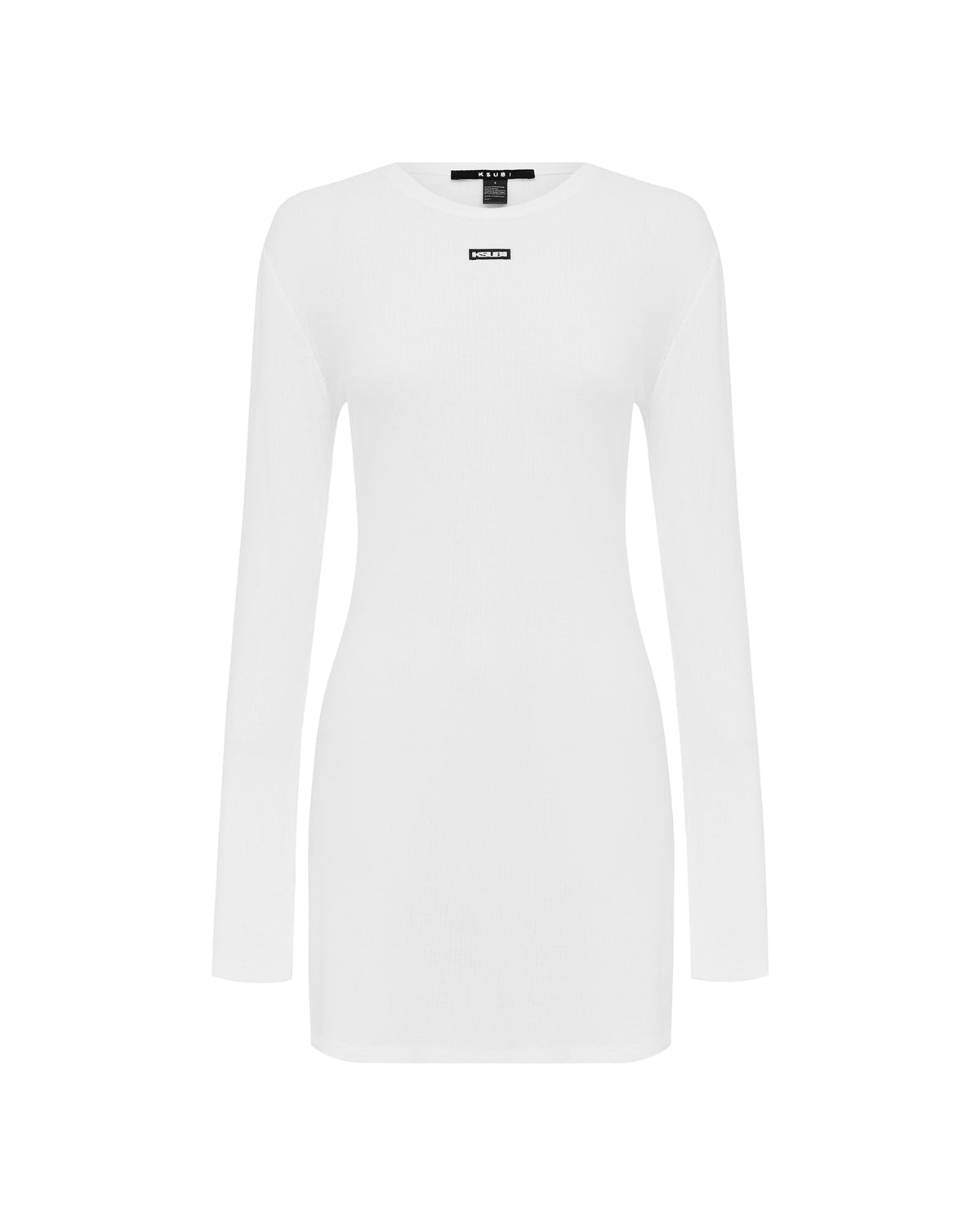 Womens Crawford Ls Mini Dress White Fitted Dresses - White