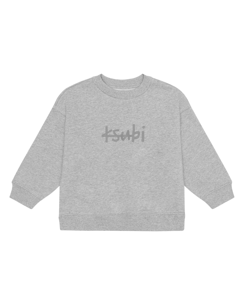Kids 1999 Lil Biggie Crew Grey Marle Oversized Fleece - Grey