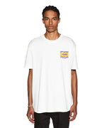 Mens La And The Streets Ss Biggie Tee White Oversized Tees - White