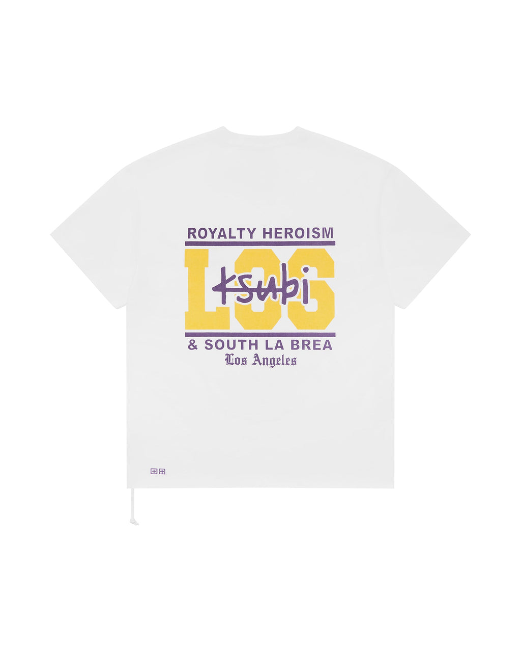 Mens La And The Streets Ss Biggie Tee White Oversized Tees - White