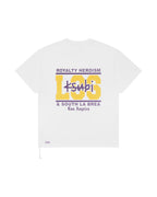 Mens La And The Streets Ss Biggie Tee White Oversized Tees - White