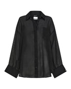 Womens Labels Astra Ls Shirt Black Oversized Shirts - Black