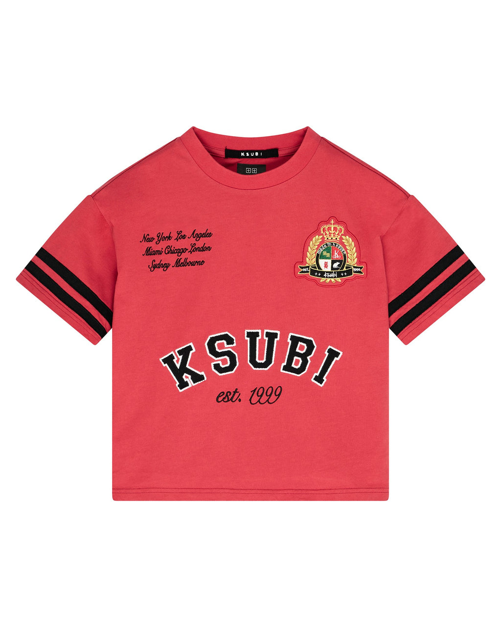 Kids Lil Duke Ss Jersey Crimson Tees - Red