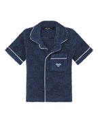Kids Lil Lounge Ss Resort Shirt Navy Regular Shirts - Navy