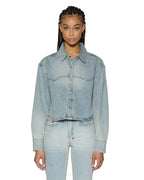 Womens Alabama Crop Ls Shirt Paragon Cropped Shirts - Denim