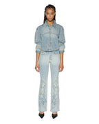 Womens Alabama Crop Ls Shirt Paragon Cropped Shirts - Denim