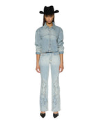 Womens Alabama Crop Ls Shirt Paragon Cropped Shirts - Denim