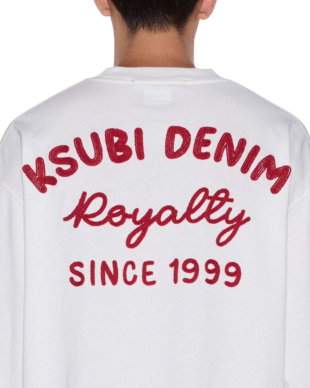 Mens Mekanik Ekcess Ls Tee White/red Oversized Tees - White