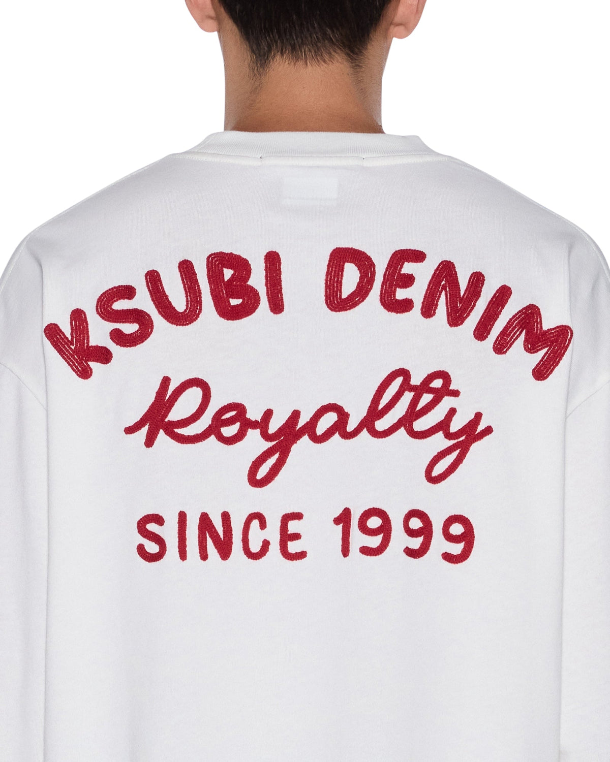 Mens Mekanik Ekcess Ls Tee White/red Oversized Tees - White