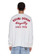 Mens Mekanik Ekcess Ls Tee White/red Oversized Tees - White