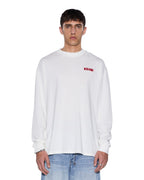 Mens Mekanik Ekcess Ls Tee White/red Oversized Tees - White