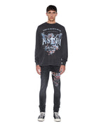 Mens Spirit Ekcess Ls Tee Acid Black Oversized Tees - Black