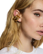 Gold Ripple Ear Cuff Jewellery - Gold