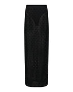Womens Maxi Skirt Diamante Straight Skirts - Black
