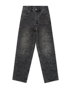 Mens Maxx Stencil Stitch Baggy Denim Jeans - Black