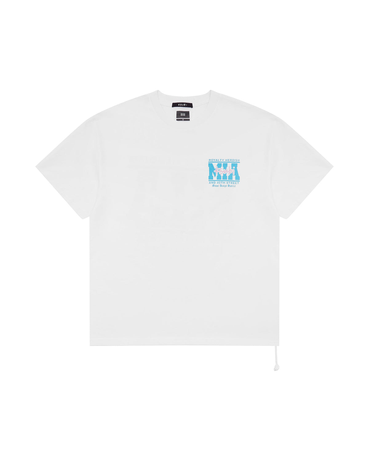 Mens Miami And The Streets Ss Biggie Tee White Oversized Tees - White
