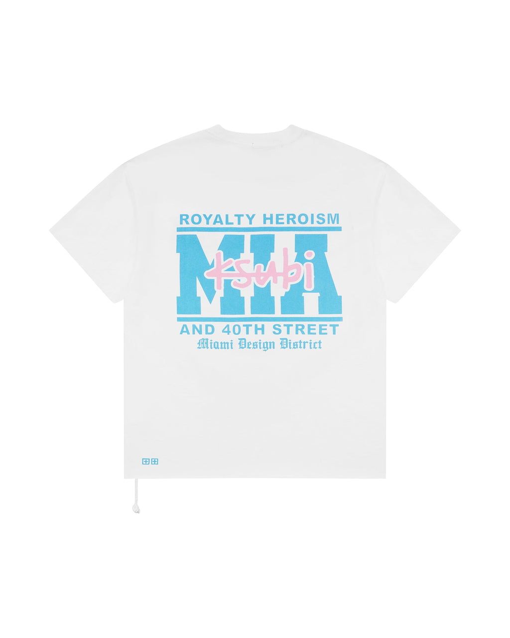 Mens Miami And The Streets Ss Biggie Tee White Oversized Tees - White