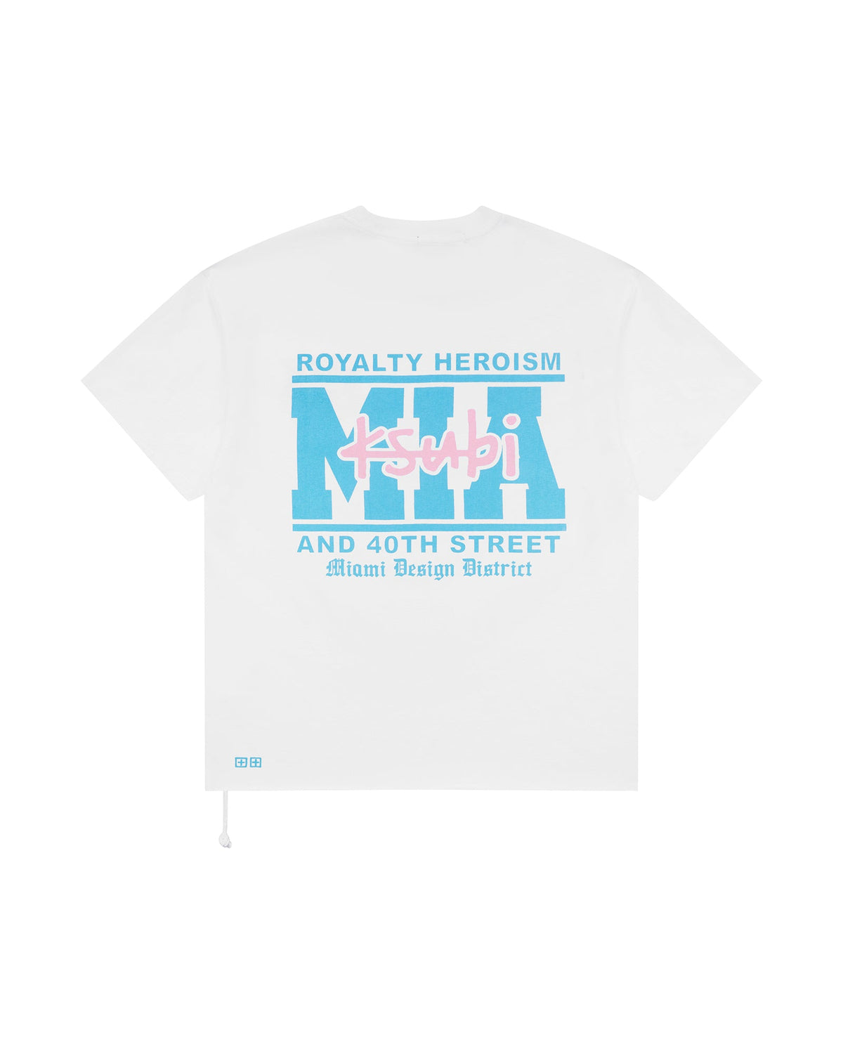 Mens Miami And The Streets Ss Biggie Tee White Oversized Tees - White