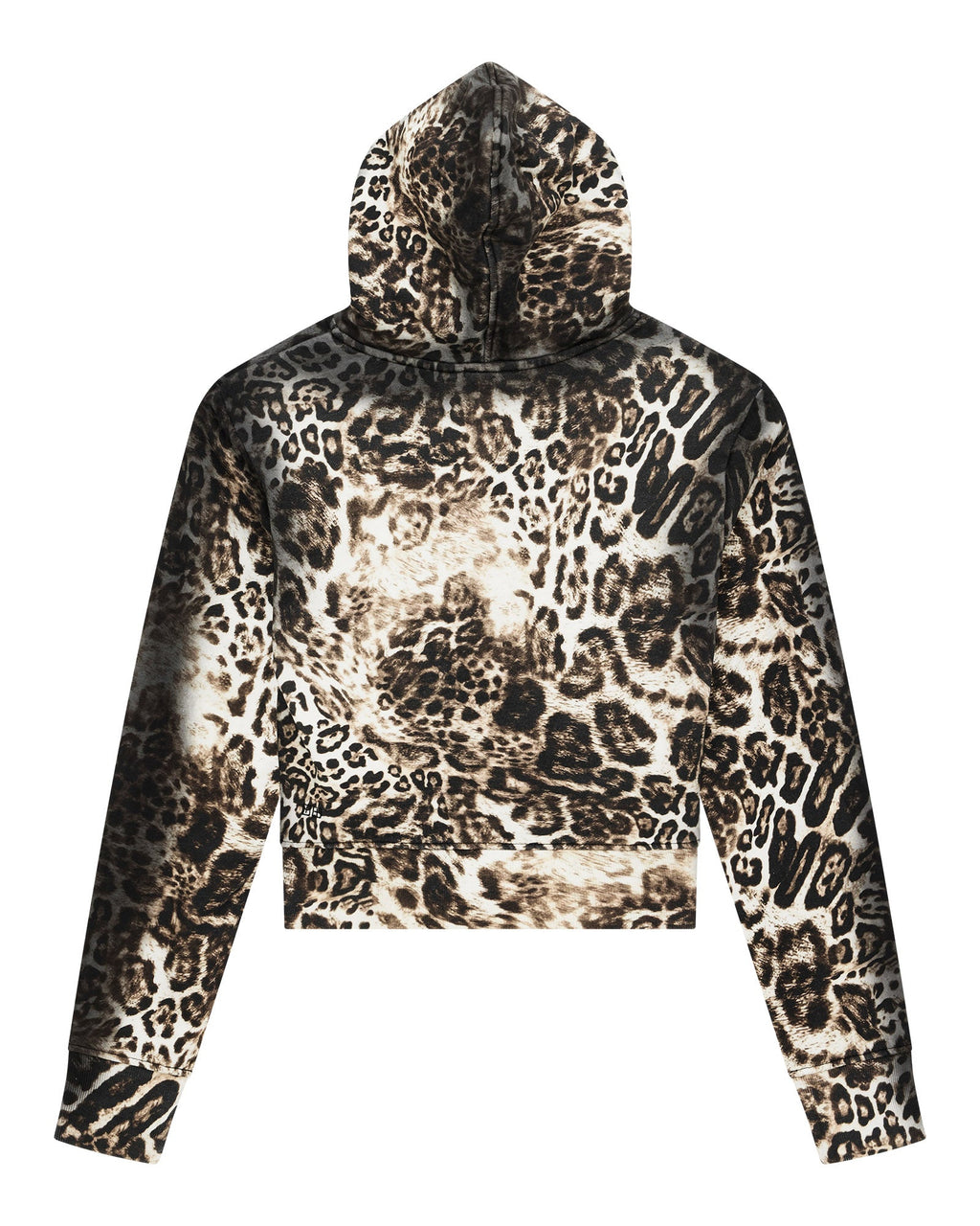 Womens Mowalola Zip Hoodie Cheetah Slim Fleece - Multi Colour