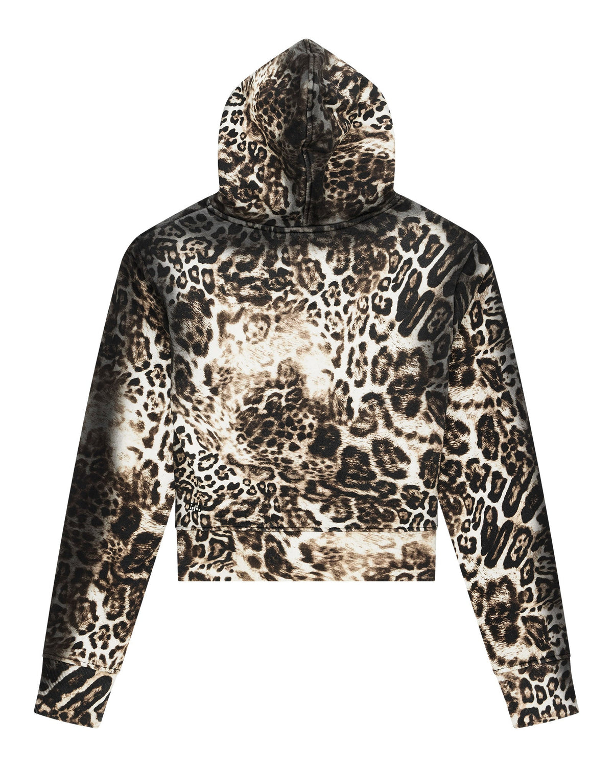 Womens Mowalola Zip Hoodie Cheetah Slim Fleece - Multi Colour