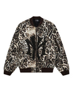 Womens Mowalola Bomber Cheetah Trashed Oversized Jackets - Multi Colour