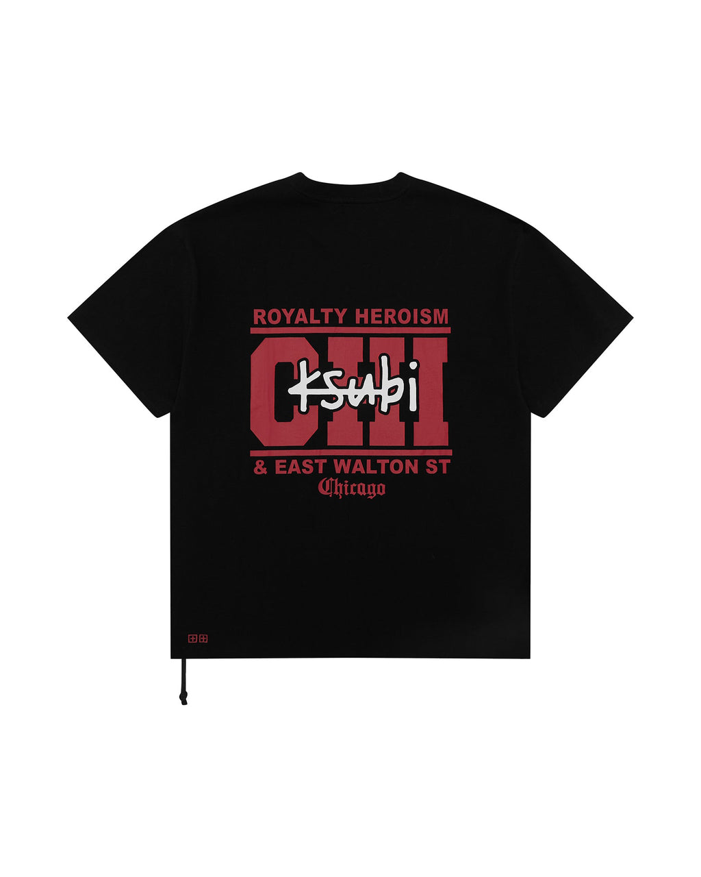 Mens Chicago And The Streets Ss Biggie Tee Black Oversized Tees - Black