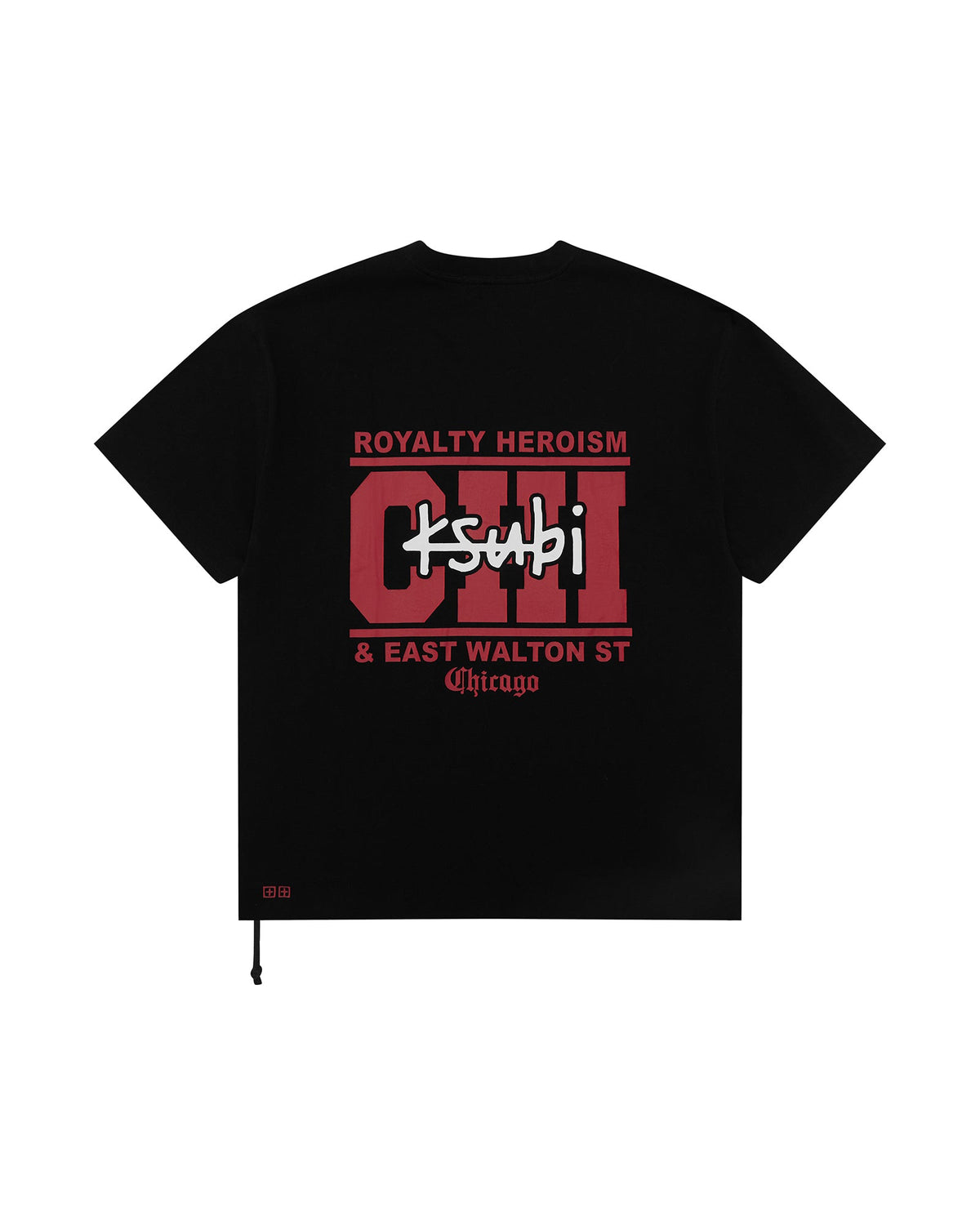 Mens Chicago And The Streets Ss Biggie Tee Black Oversized Tees - Black