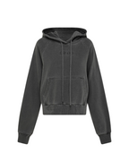 Womens Origin Hoodie Charcoal Oversized Fleece - Grey