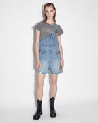 Womens Easy Cutoff Overall Lifetime Dragged Regular Jumpsuits - Denim