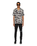 Mens Palmtree Resort Ss Shirt Multi Regular Shirts - Multi Colour