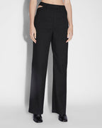 Womens Dettached Trouser Klassic Straight Pants - Black