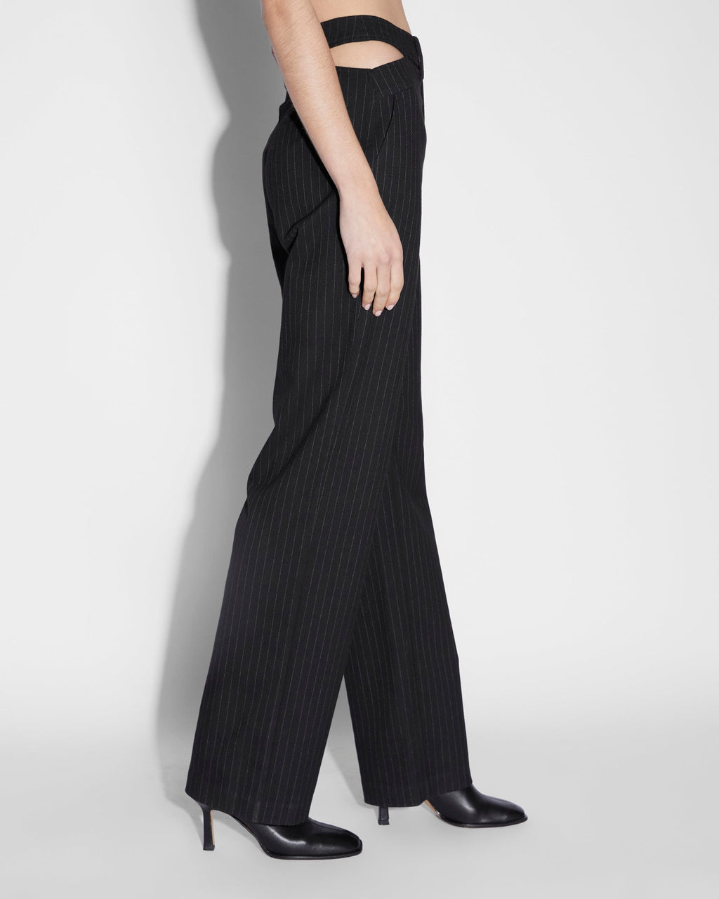 Womens Dettached Trouser Klassic Straight Pants - Black