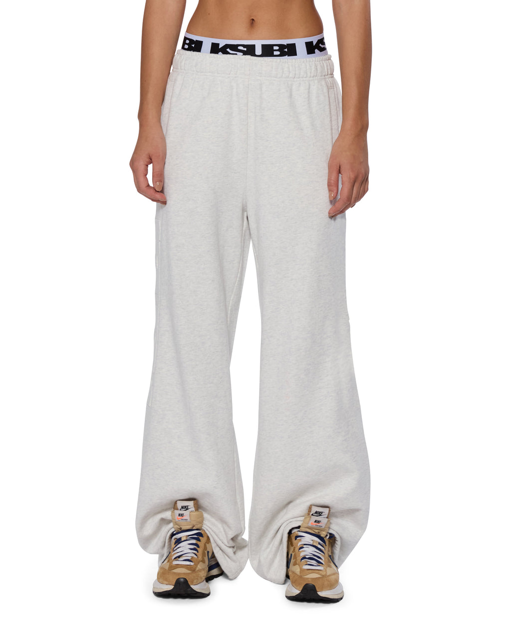 Womens Sott Origin Trakpant Snow Marle Relaxed Pants - Grey