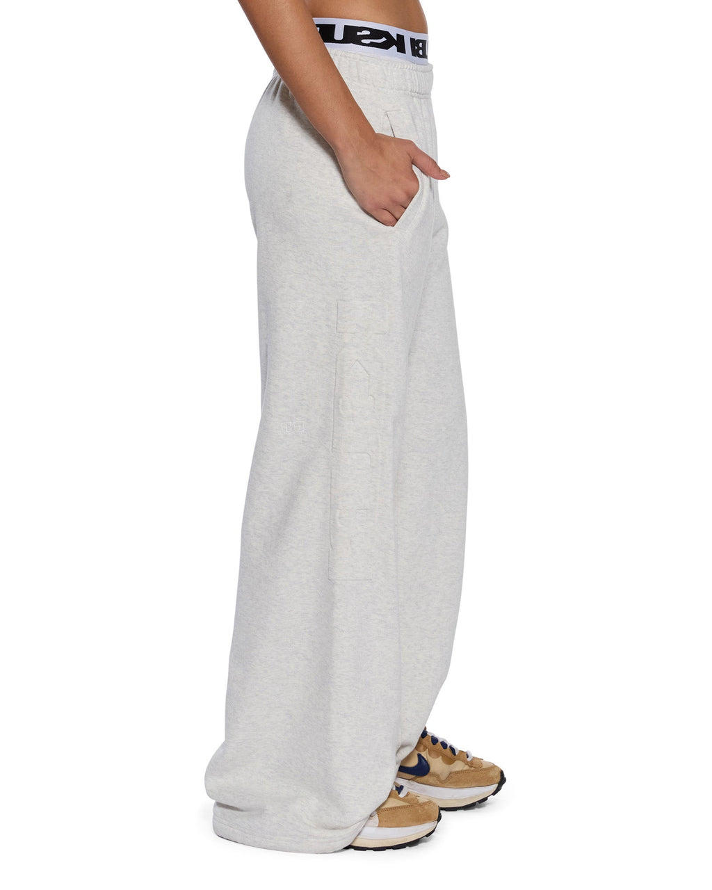 Womens Sott Origin Trakpant Snow Marle Relaxed Pants - Grey