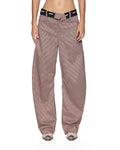 BARREL TROUSER FLIP HOUNDSTOOTH