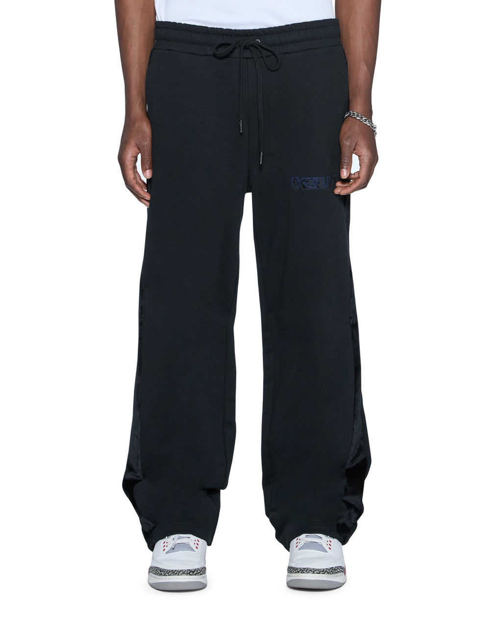 Mens 4x4 Luxe Synthesis Trak Pant Cobalt Black Regular Pants - Black
