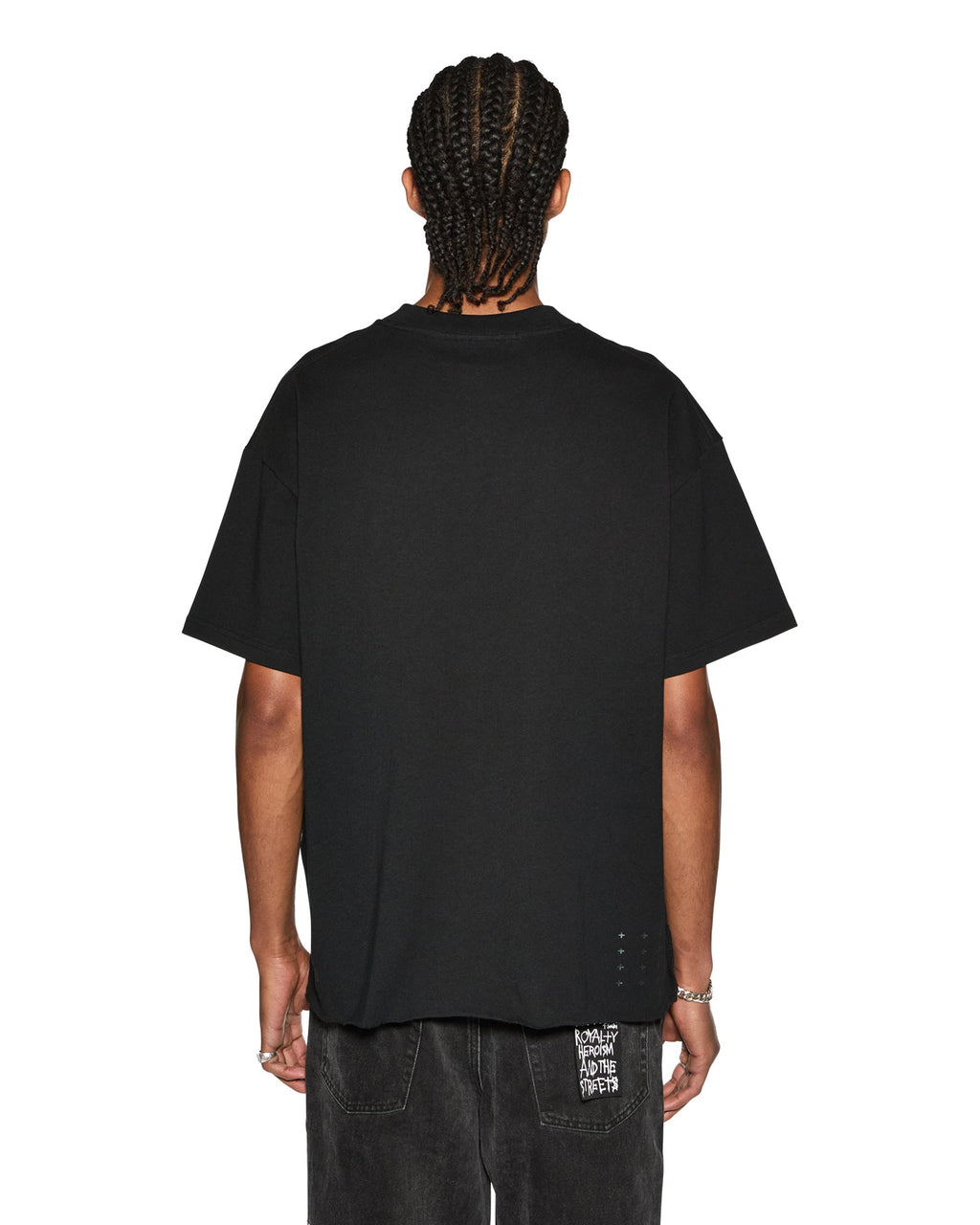 Mens Sott Ekcess Ss Tee Jet Black Oversized Tees - Black