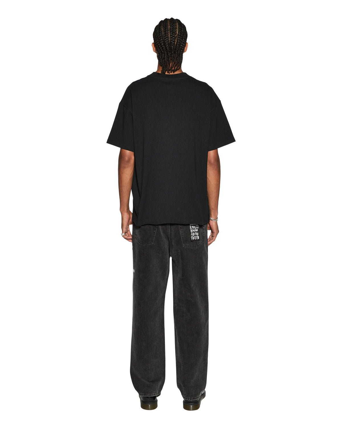 Mens Sott Ekcess Ss Tee Jet Black Oversized Tees - Black