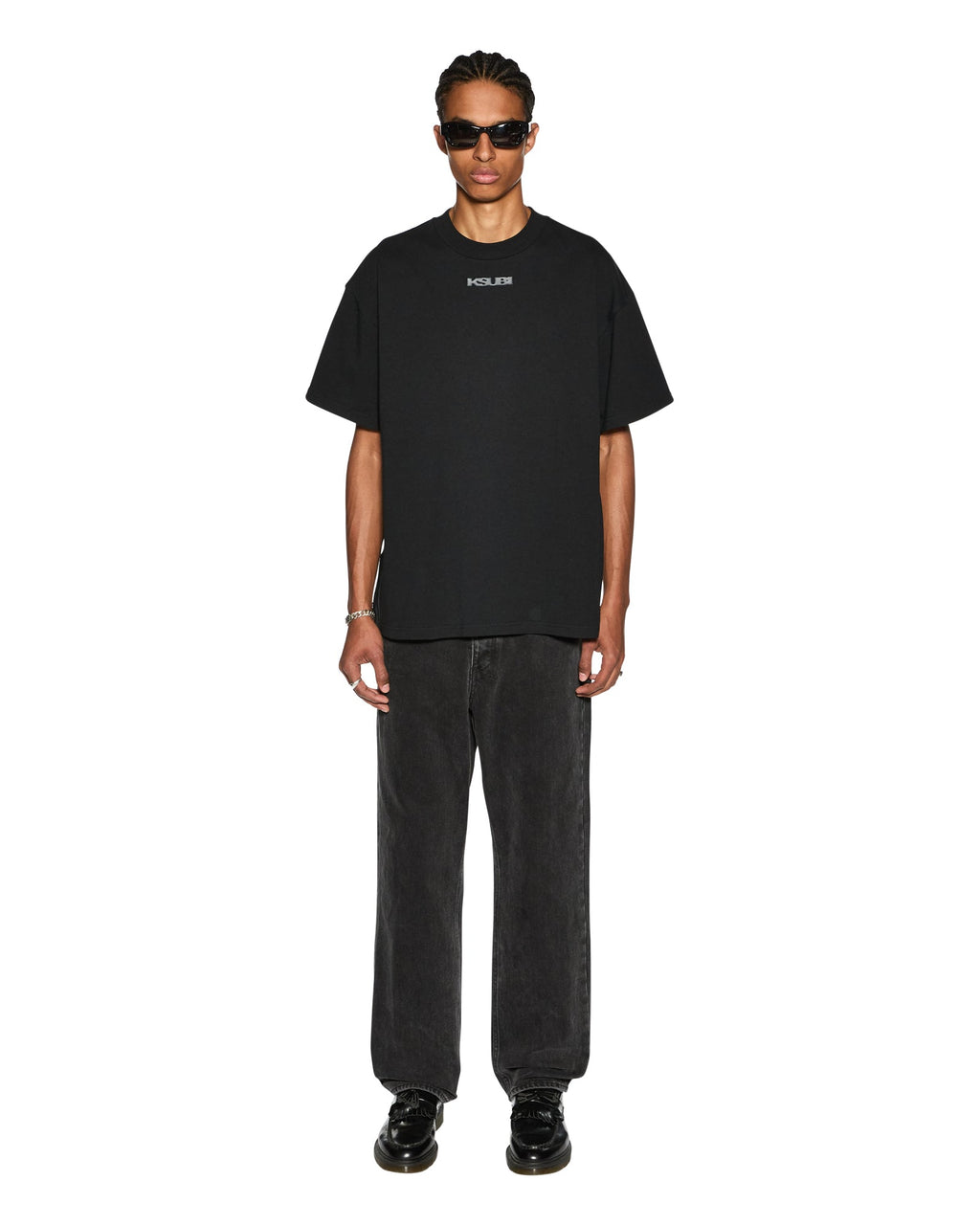 Mens Sott Ekcess Ss Tee Jet Black Oversized Tees - Black