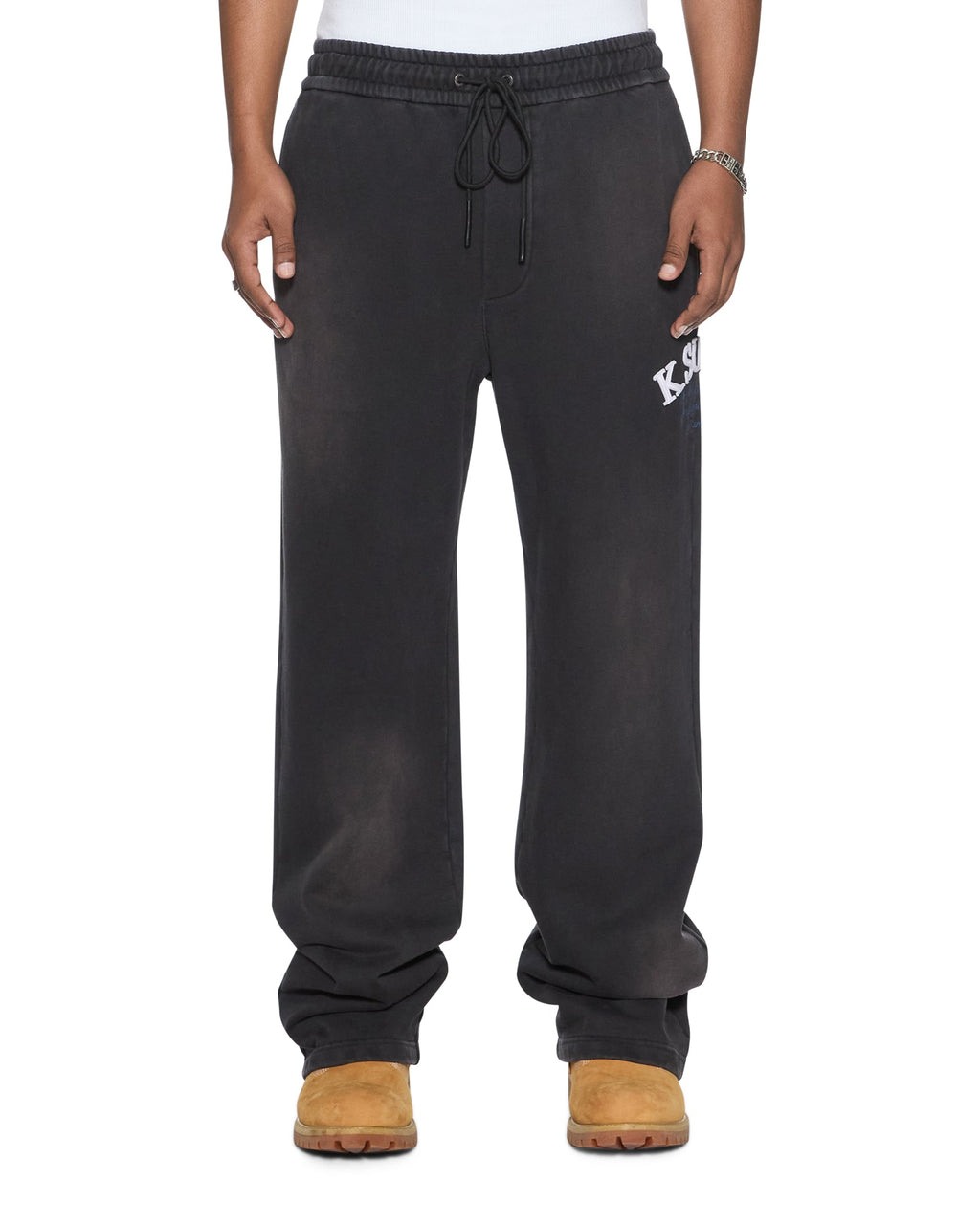 Mens Genesis Synthesis Trak Pant Charcoal Fade Regular Pants - Grey