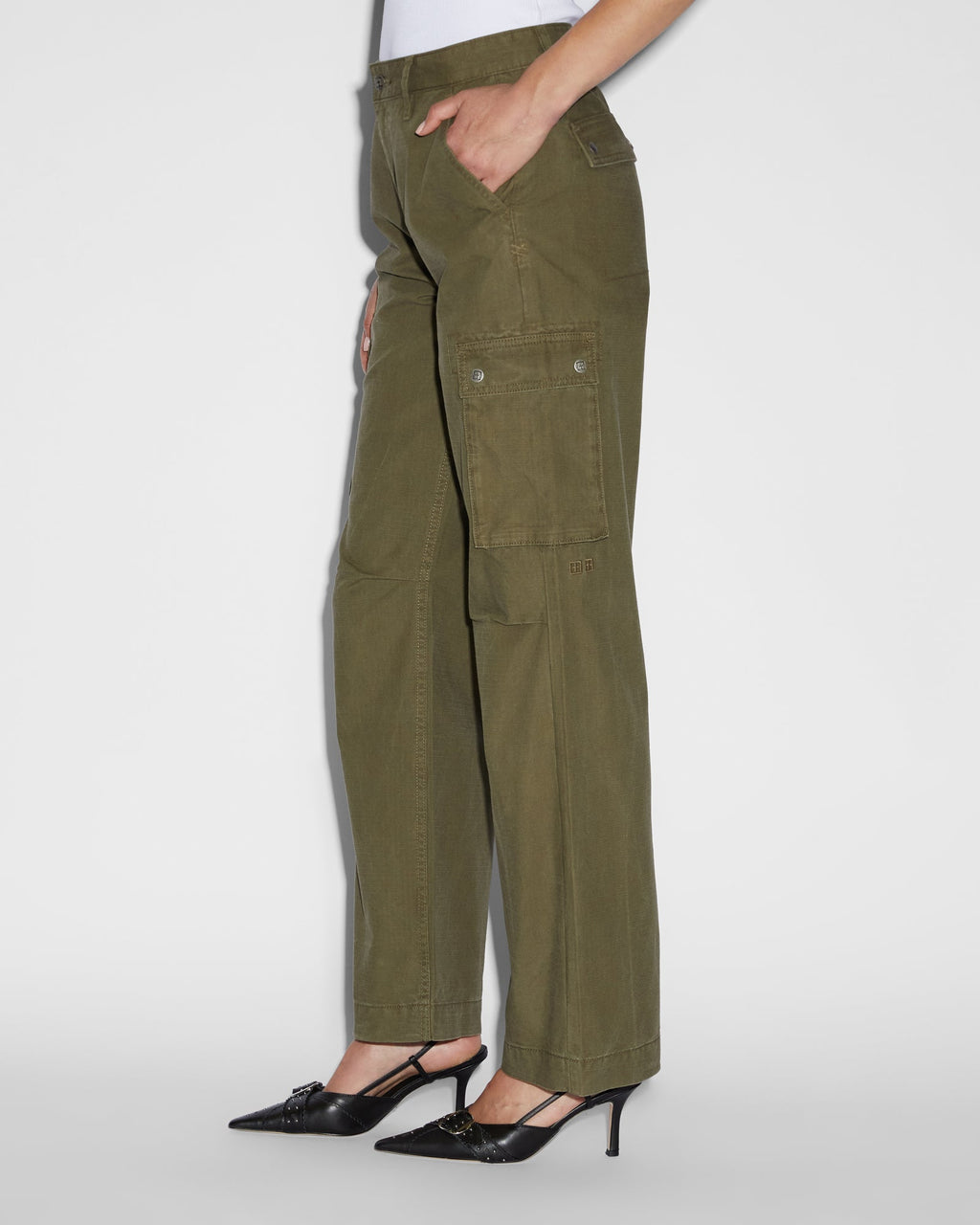 Womens Squad Cargo Khaki Pants - Khaki