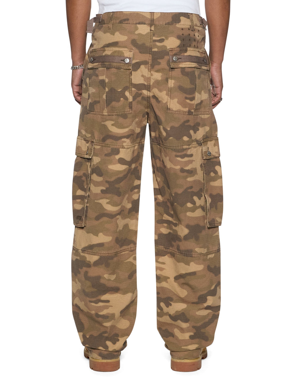 Mens Troop Cargo Pant Sand Camo Straight Pants - Tan