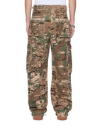Mens Trooper Cargo Pant Woodland Straight Pants - Green