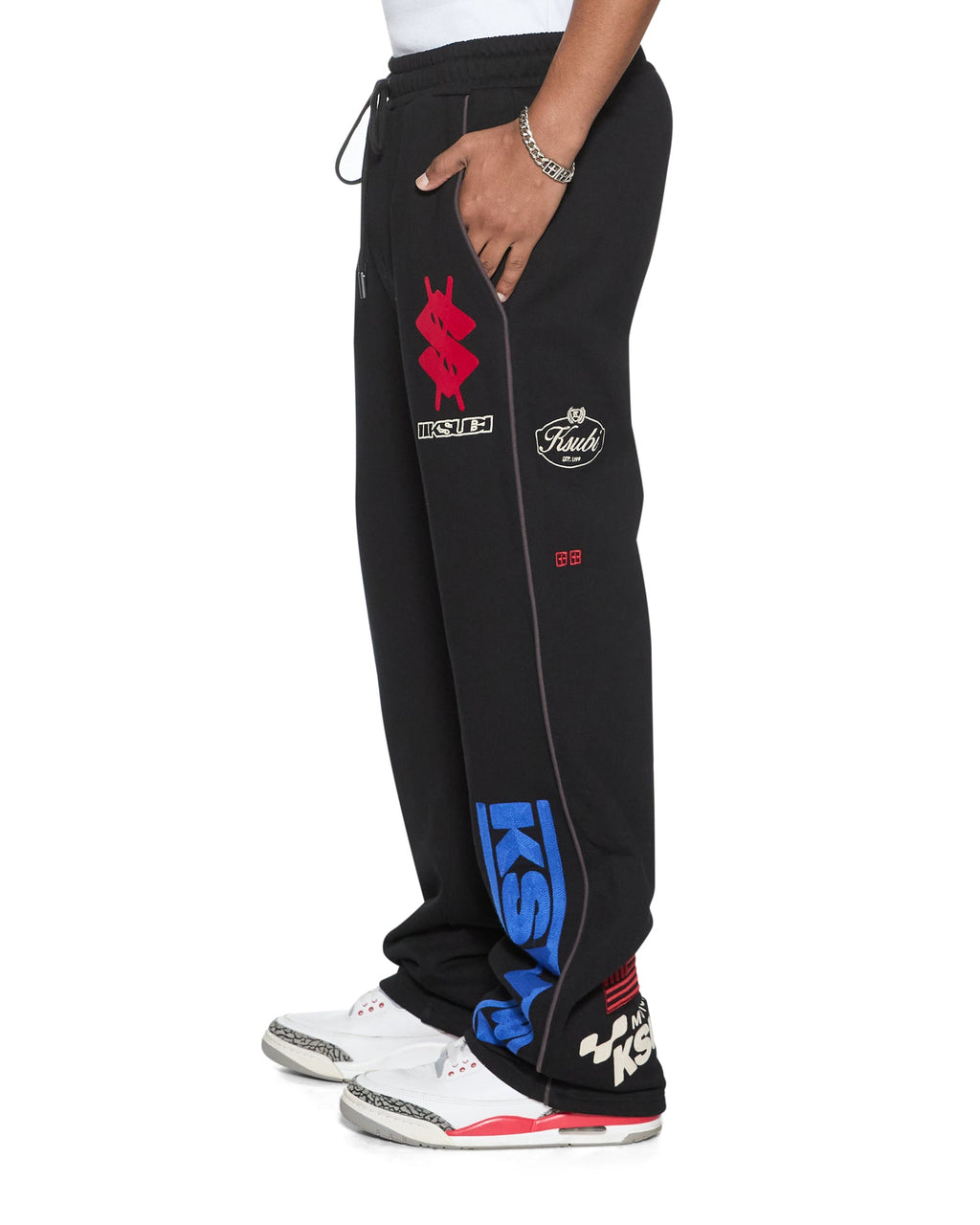 Mens Zoom Synthesis Trak Pant Jet Black Regular Pants - Black