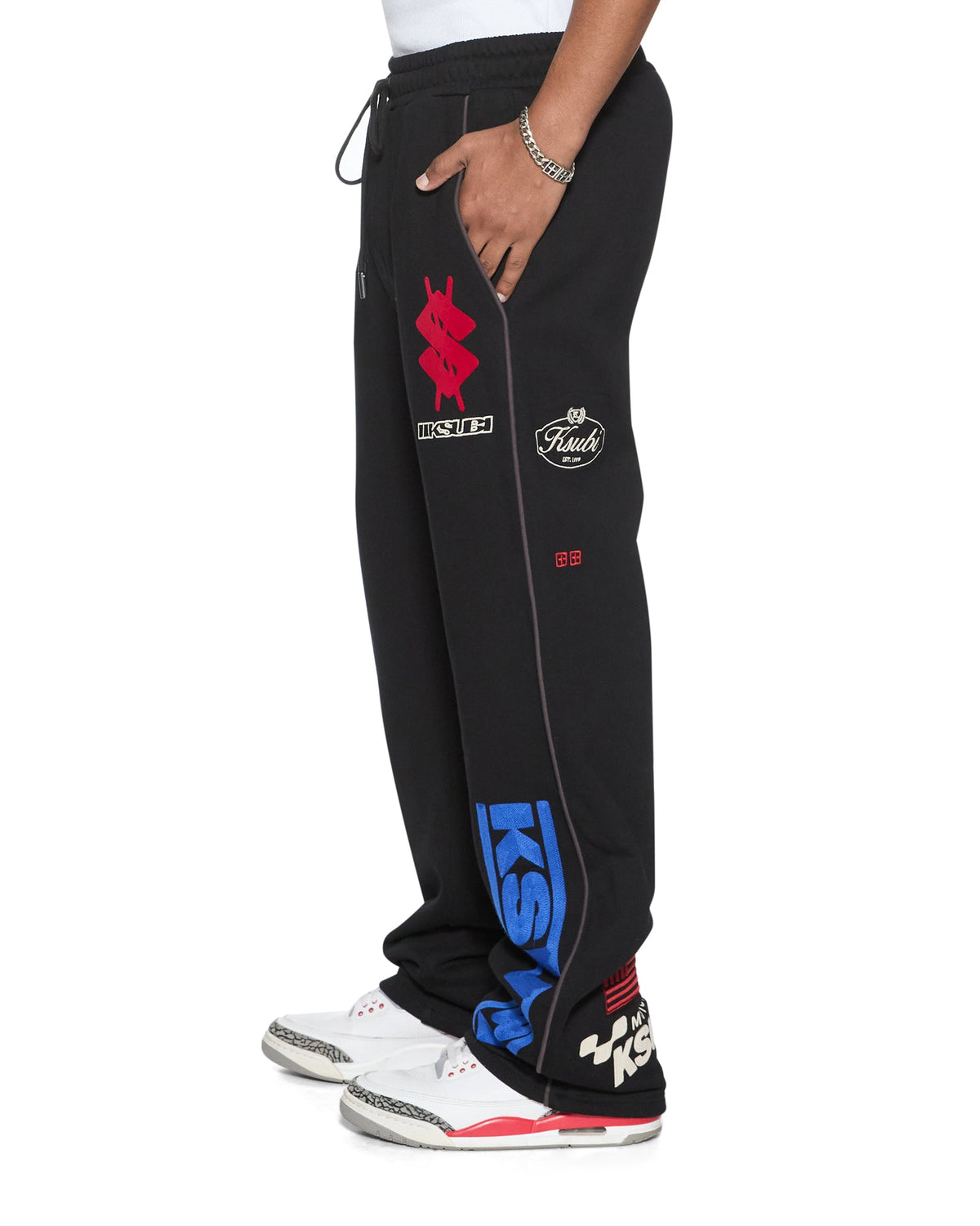 Mens Zoom Synthesis Trak Pant Jet Black Regular Pants - Black