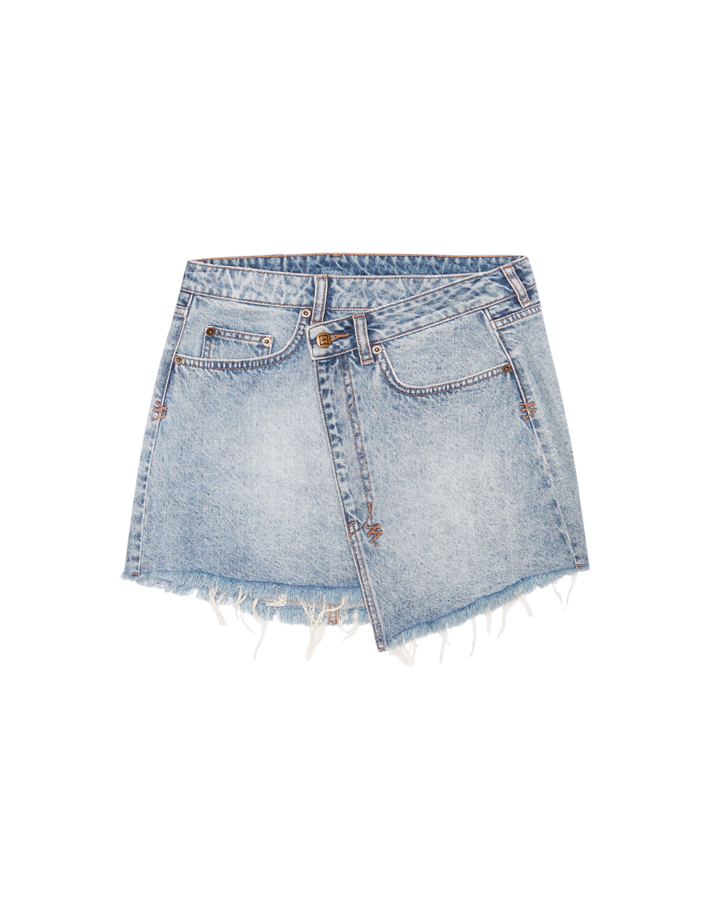 Womens Rap Skirt Clas Sick A Line Skirts - Denim