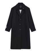 Mens Redemption Wool Coat Black Regular Jackets - Black