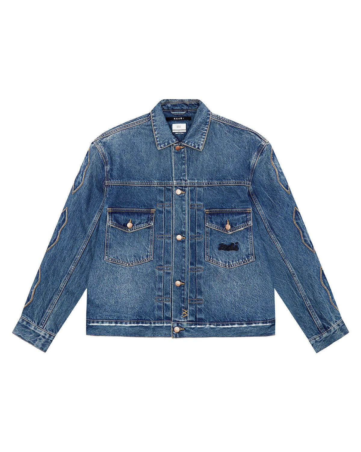 Mens Roped Doubledown Oh G Jacket Antique Kraft Oversized Jackets - Denim